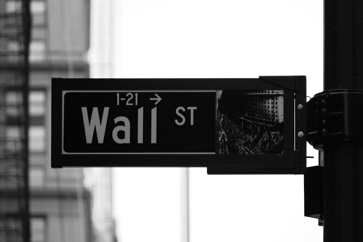 Wall Street street sign in the financial district