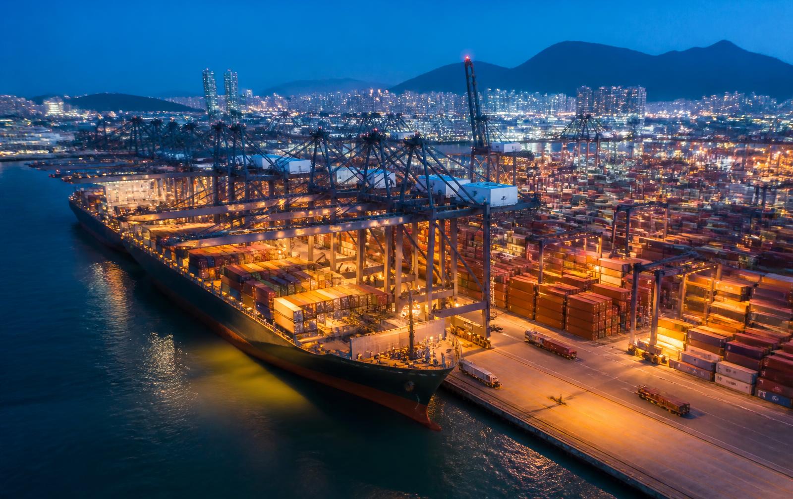 A modern freight, rail and warehouse logistics hub